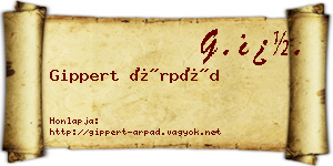 Gippert Árpád névjegykártya