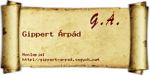 Gippert Árpád névjegykártya
